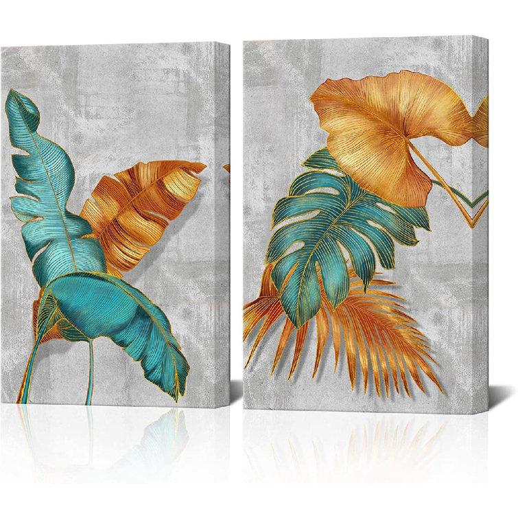 Bay Isle Home 2 Piece Wrapped Canvas Painting Set Wayfair